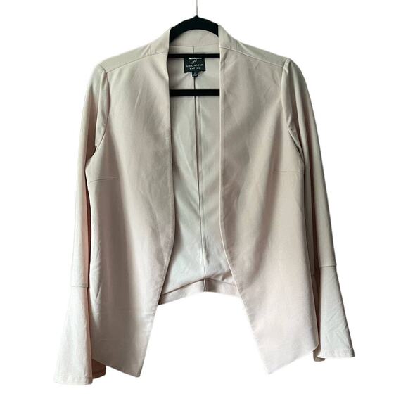 Adrianna Papell Women's Open-Front Asymmetrical Hem Blazer Jacket Pink Size S - Picture 1 of 8